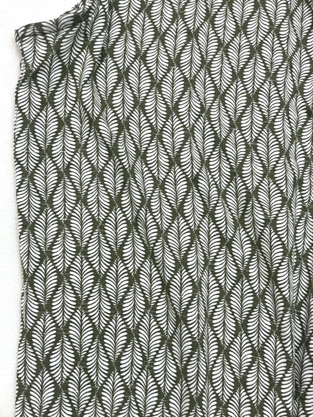 LOFT Outlet Women’s Dark Green & White Geometric Sleeveless Tank Top Large - Picture 14 of 16